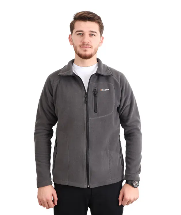 Erkek Polar -Reglan Kol - ZBPRECKTR06 Gri