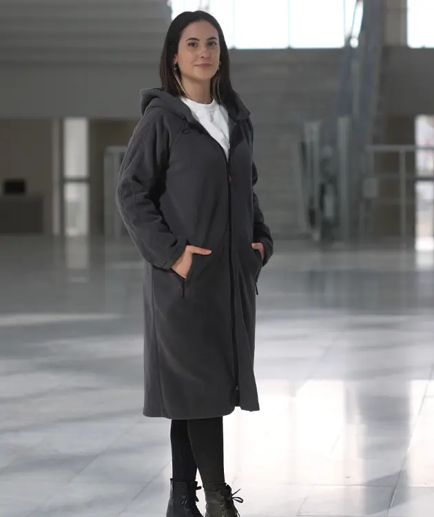 Kadın Uzun Polar - ZBPRKUCKR01-Antrasit-5