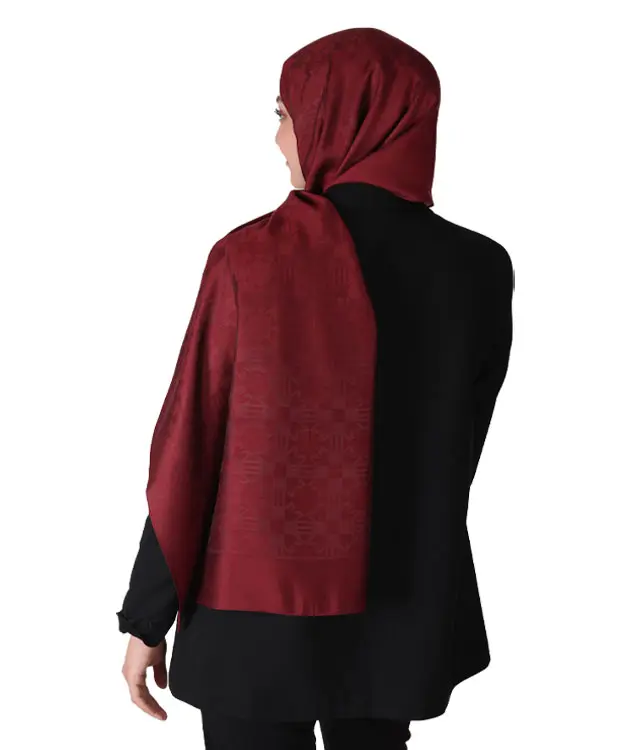 Premium Şal - ZNBSAL5-Bordo-4