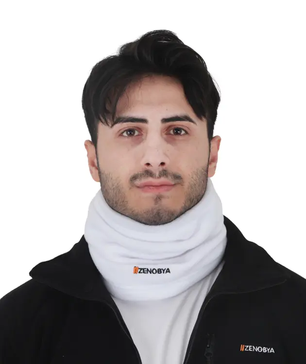 Erkek Bere / Boyunluk - ZBPBYNLKE06-Beyaz-2