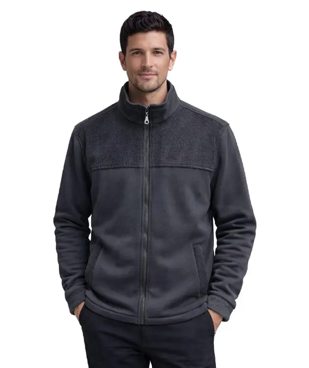 Roba Detaylı &Uuml;&ccedil; İplik Polar Ceket - ZNBRBPLRCK4 Gri