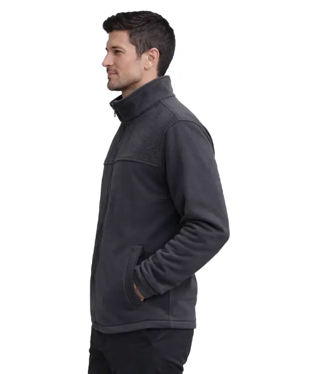 Roba Detaylı &Uuml;&ccedil; İplik Polar Ceket - ZNBRBPLRCK4-Gri-2