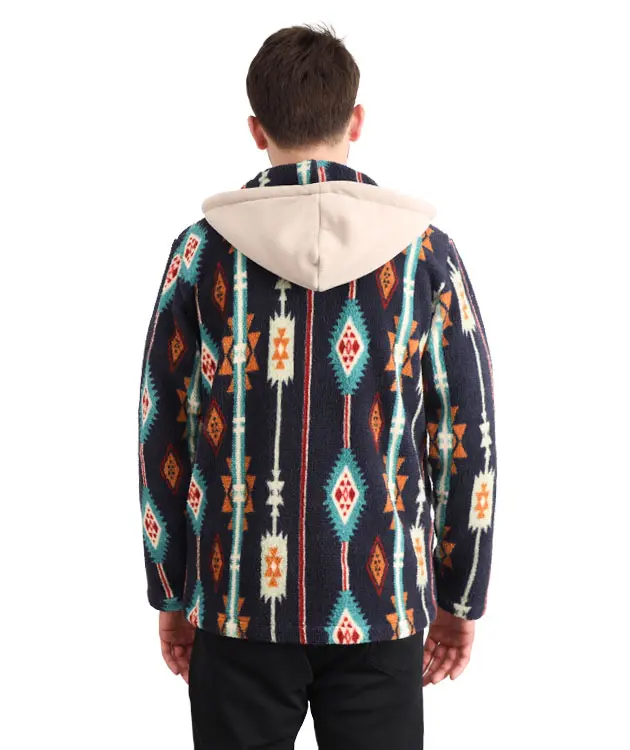 Etnik Desenli Polar Ceket - ZNBETNKCKT1-STANDART-4