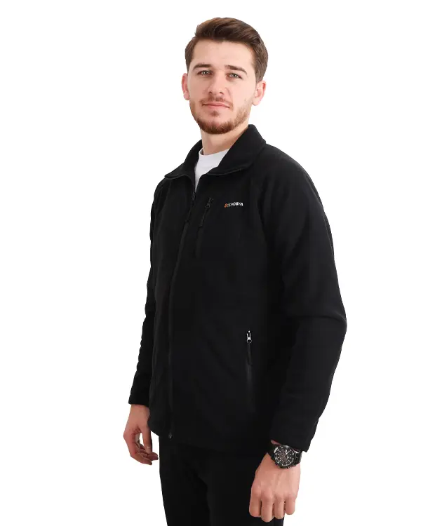 Erkek Polar -Reglan Kol - ZBPRECKTR05-Siyah-4