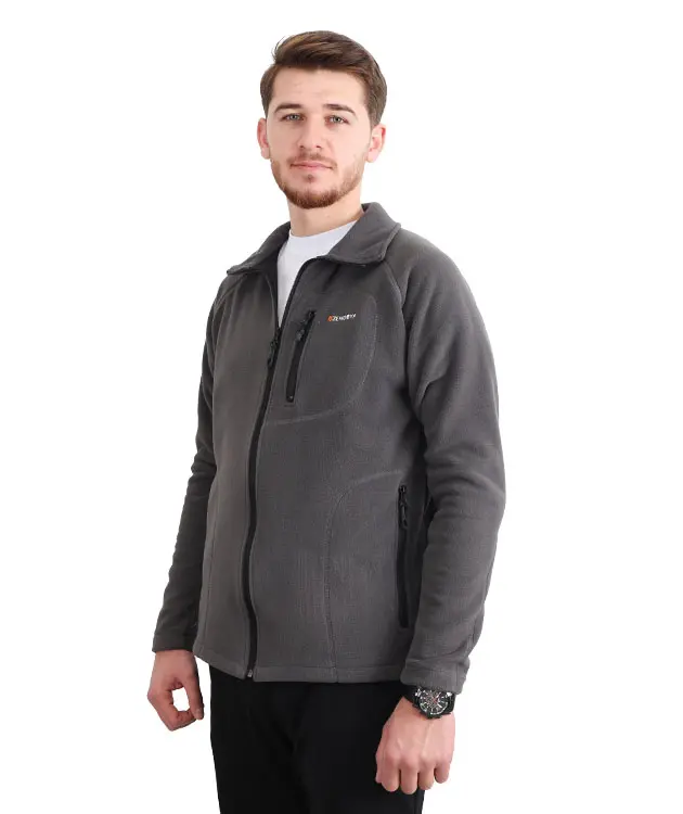 Erkek Polar -Reglan Kol - ZBPRECKTR06-Gri-2