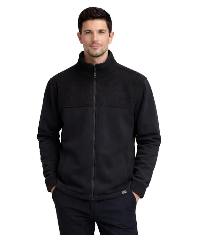 Roba Detaylı &Uuml;&ccedil; İplik Polar Ceket - ZNBRBPLRCK3 Siyah