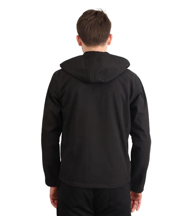 Kap&uuml;şonlu Softshell Ceket - ZNBKSFTSCKT-Siyah-4