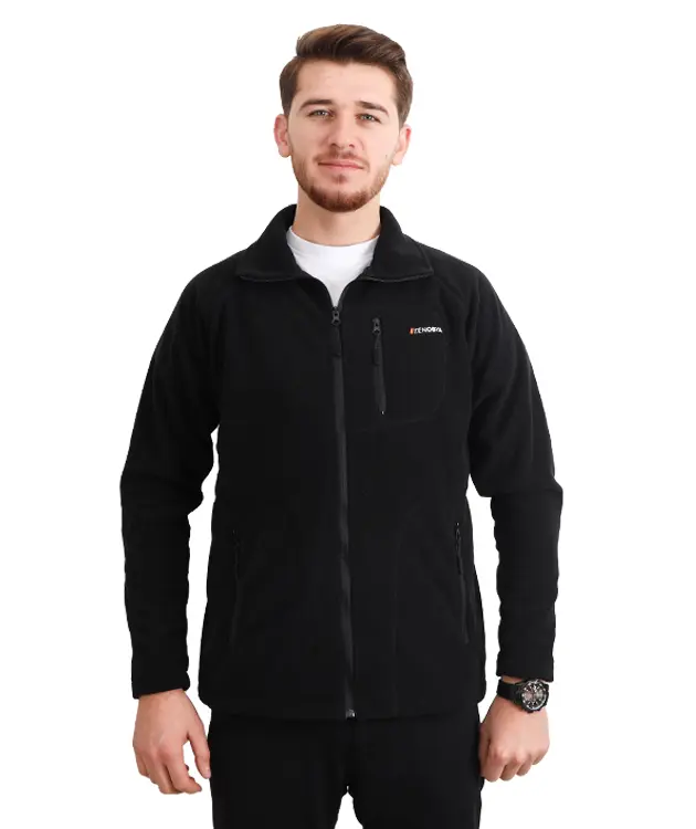 Erkek Polar -Reglan Kol - ZBPRECKTR05 Siyah